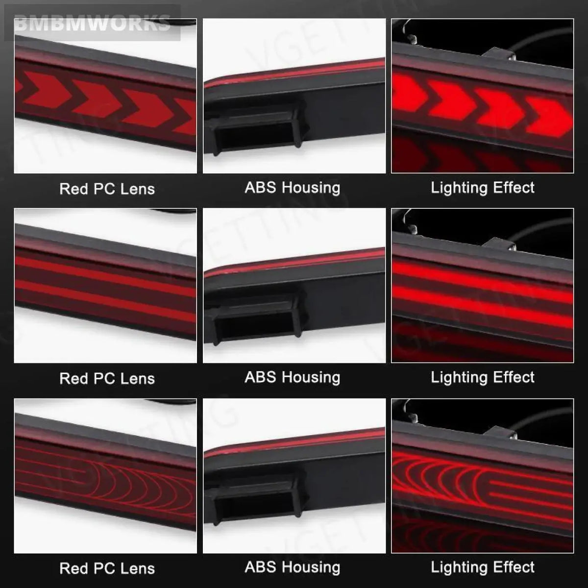 Led Rear Bumper Reflector Lights Acura Tsx Element Honda Accord Odyssey Cr-V
