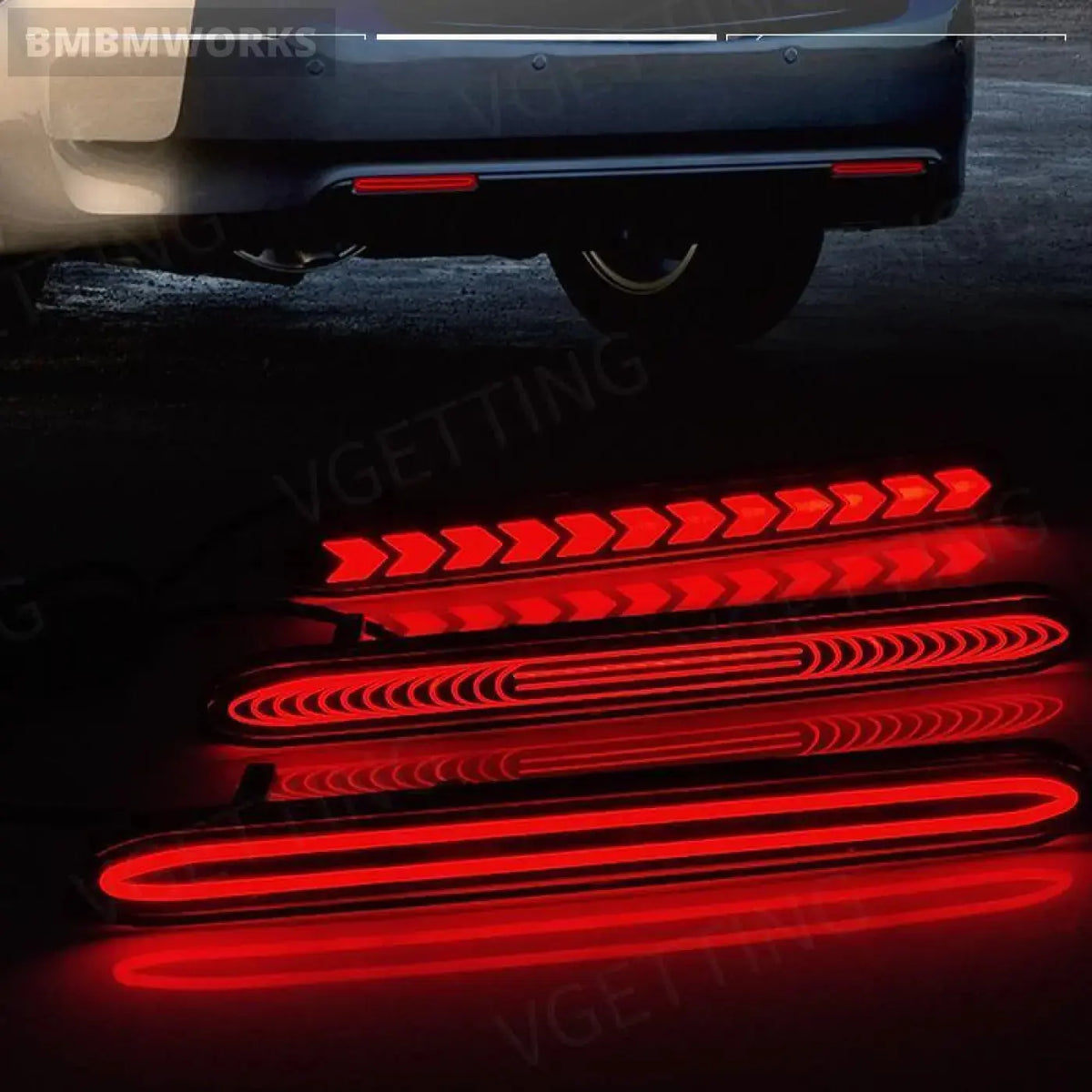 Led Rear Bumper Reflector Lights Acura Tsx Element Honda Accord Odyssey Cr-V