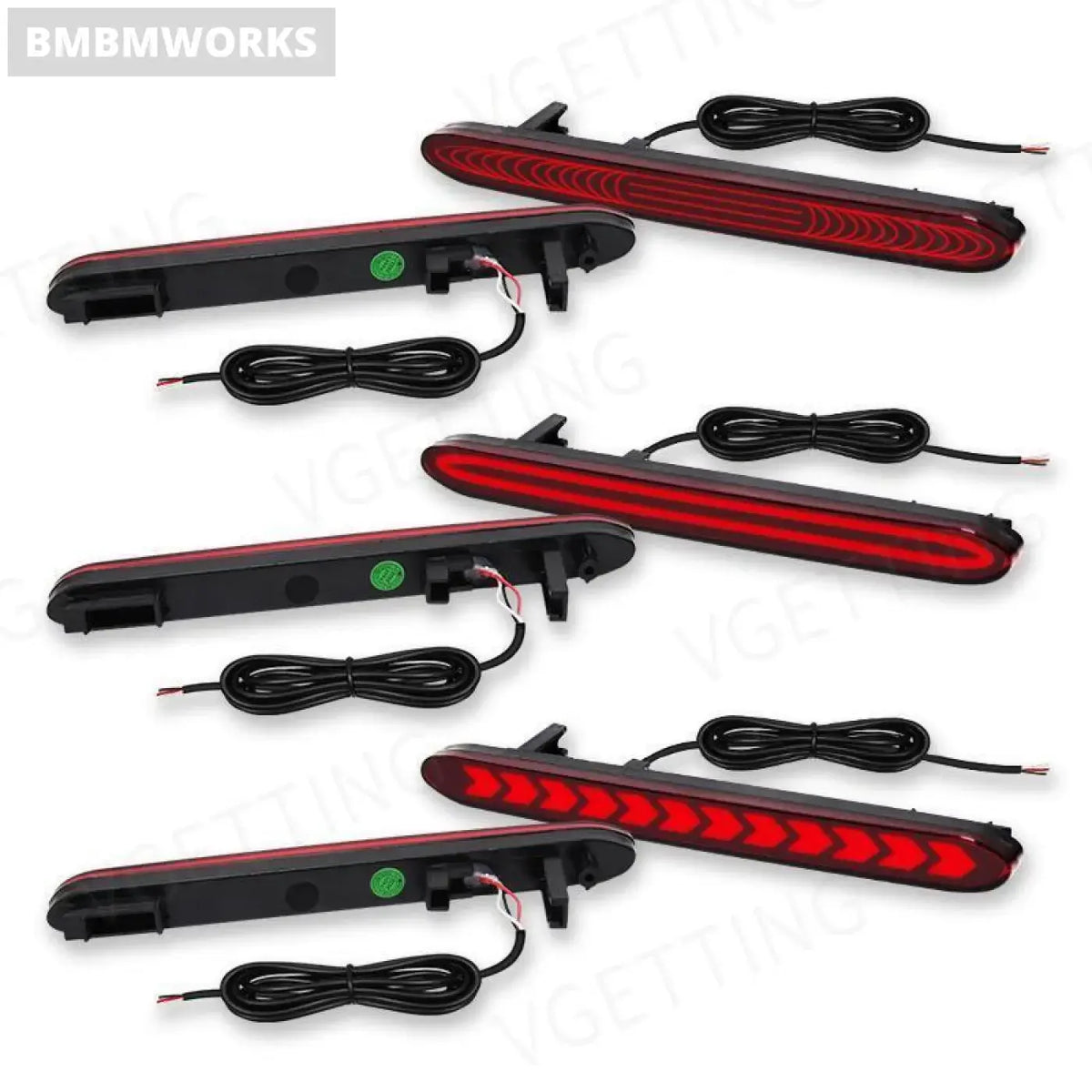 Led Rear Bumper Reflector Lights Acura Tsx Element Honda Accord Odyssey Cr-V