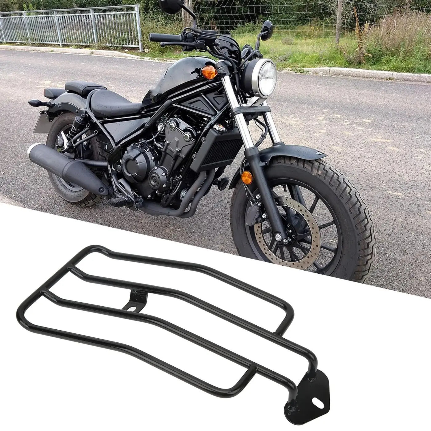 Luggage Black Shelf Rear Cargo Rack Carrier Metal Honda Cmx300 300 500 2017-2022