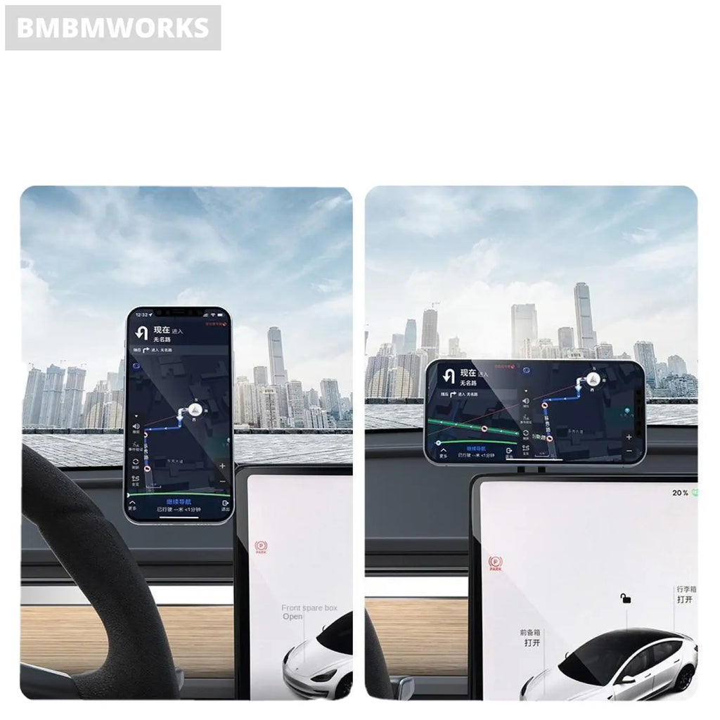 Magnetic Phone Holder Tesla Accessories Applicable To All Mobile Phones