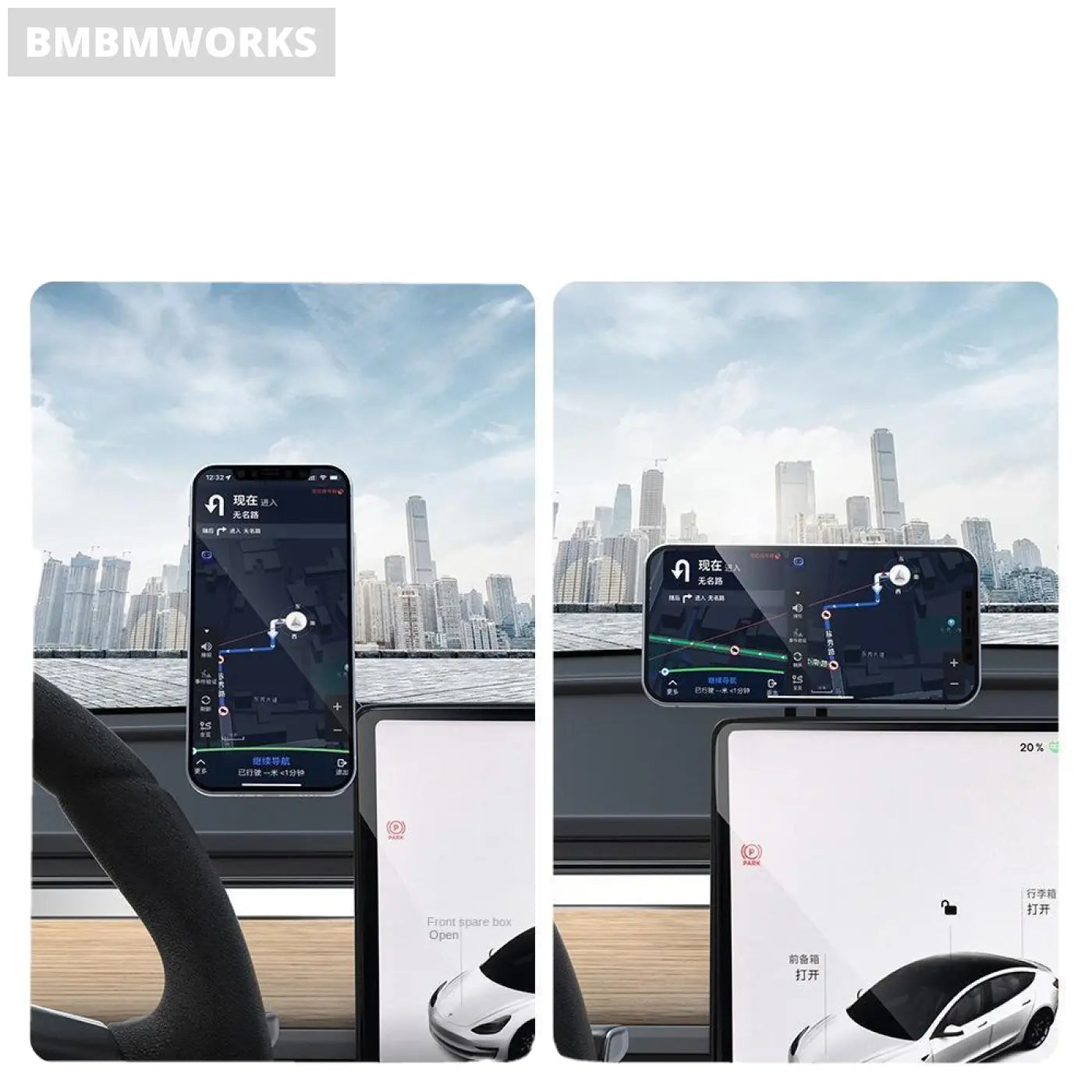 Magnetic Phone Holder Tesla Accessories Applicable To All Mobile Phones