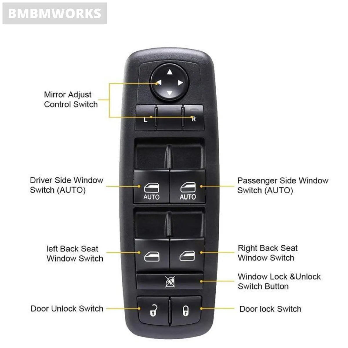Master Power Window Control Switch 2011-2018 Dodge Charger Journey Chrysler