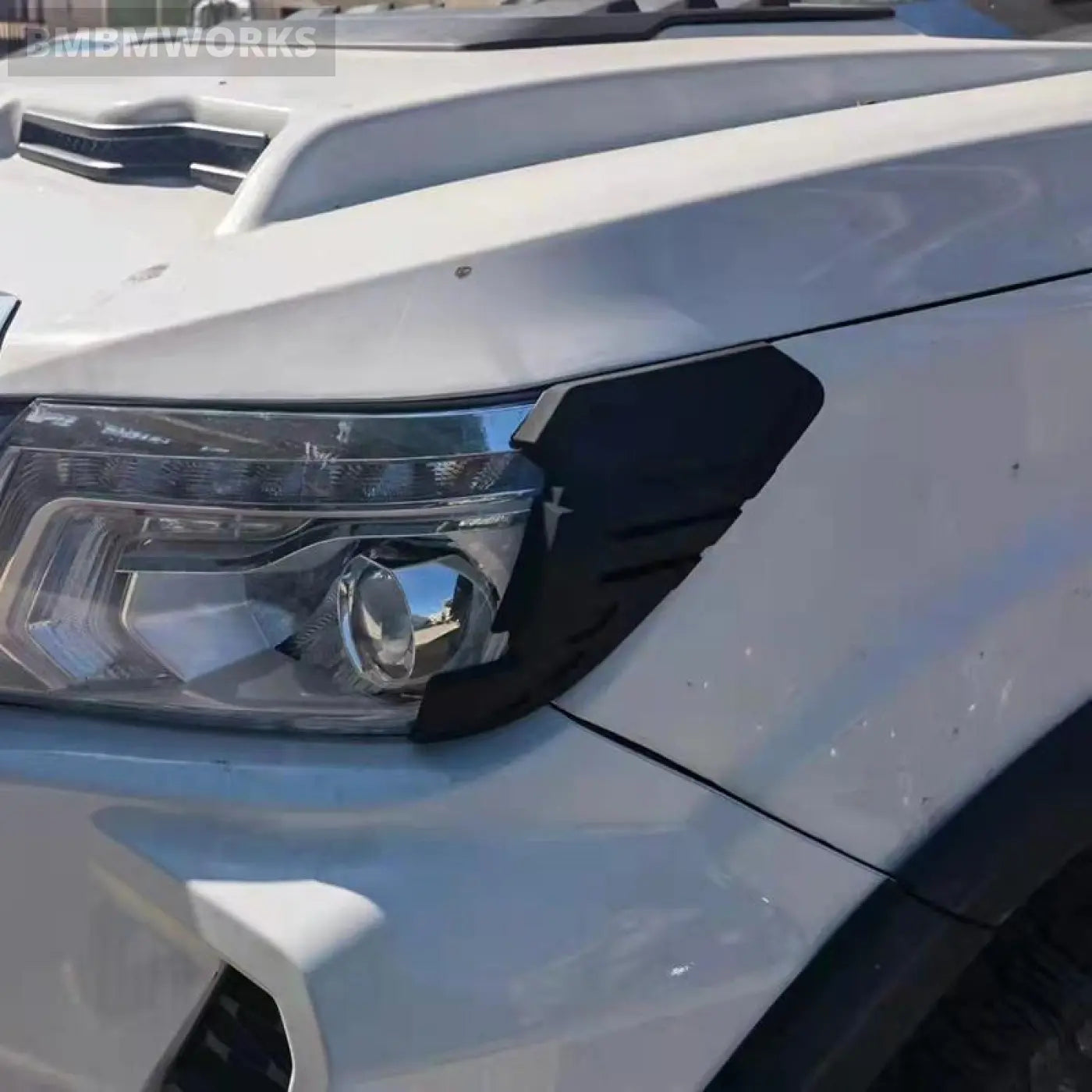 Matte Black Headlights Cover Trim Frame For Nissan Navara Np300 2021-2022