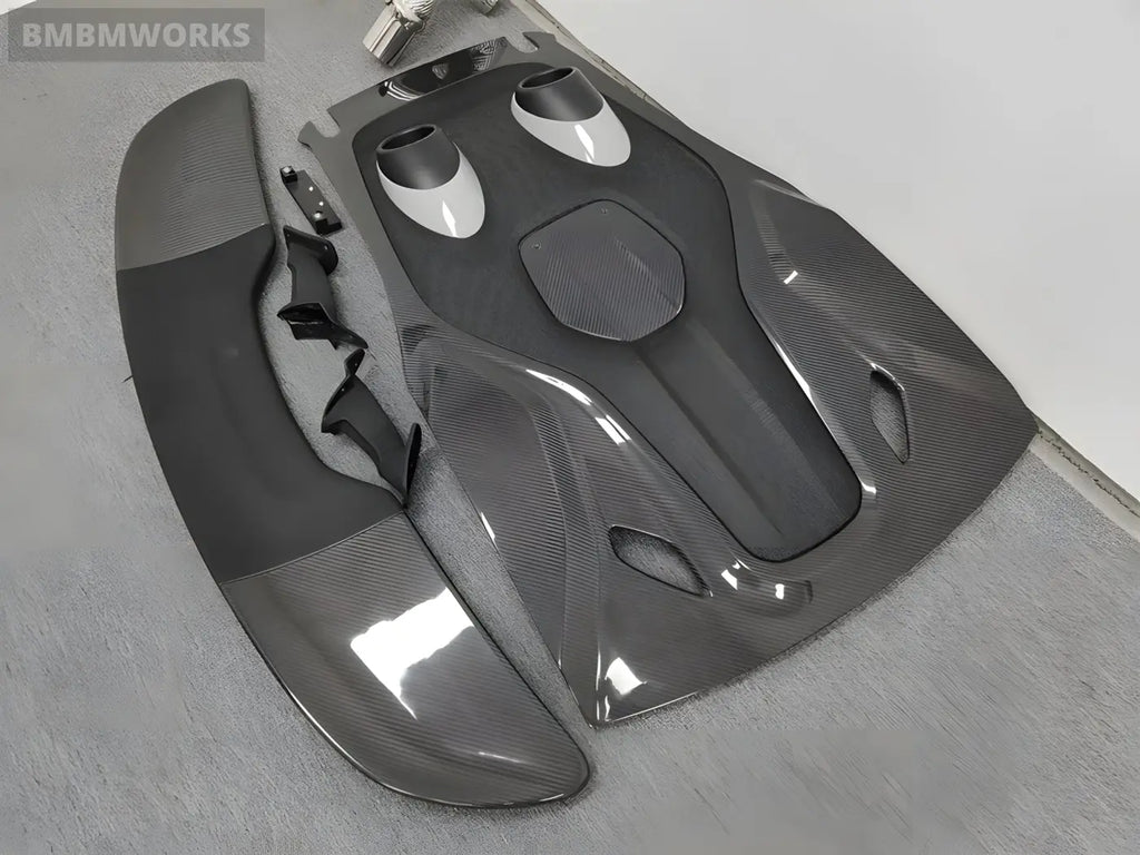 McLaren 540C/570S Carbon Fiber Tailgate Spoiler with Exhaust Body Kit – 600LT Style Body Kits & Performance 4