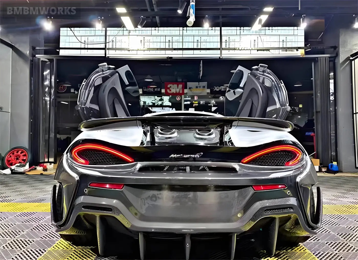 McLaren 570/570S/540 Upgraded 600LT-Style Forged Carbon Fiber Rear Bumper and Rear Spoiler Body Kit Body Kits &