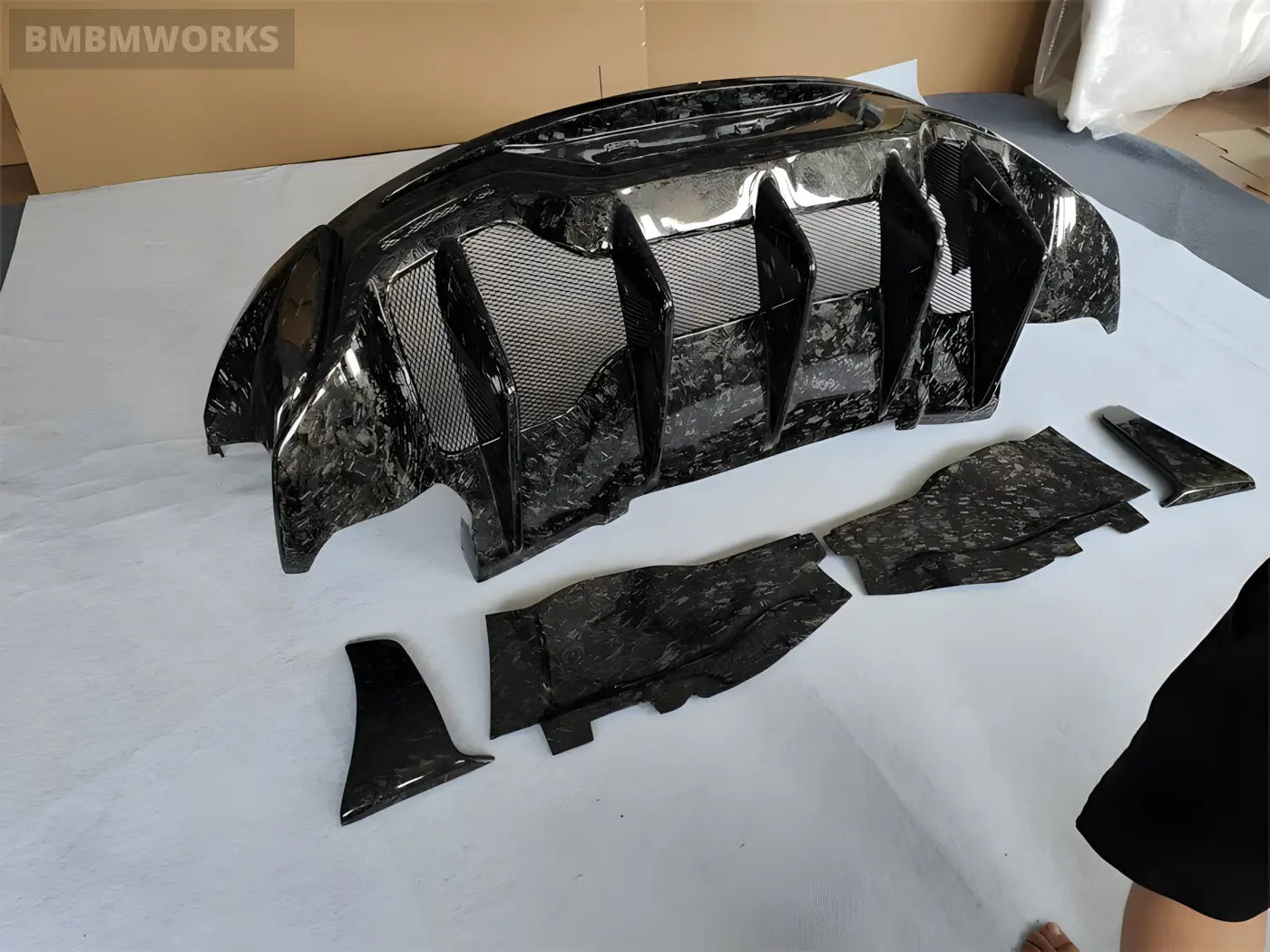 McLaren 570/570S/540 Upgraded 600LT-Style Forged Carbon Fiber Rear Bumper and Rear Spoiler Body Kit Body Kits &