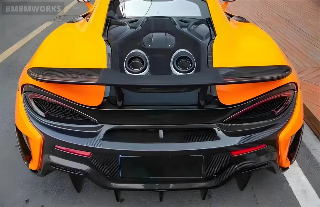 McLaren 570/570S/540 Upgraded 600LT-Style Forged Carbon Fiber Rear Bumper and Rear Spoiler Body Kit Body Kits &