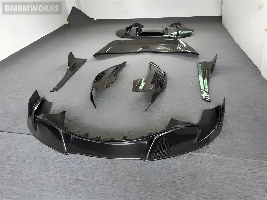 McLaren 720S Carbon Fiber Body Kit – Front & Rear Lip Diffuser Side Skirts Mudguards and Rear Spoiler Body Kits &