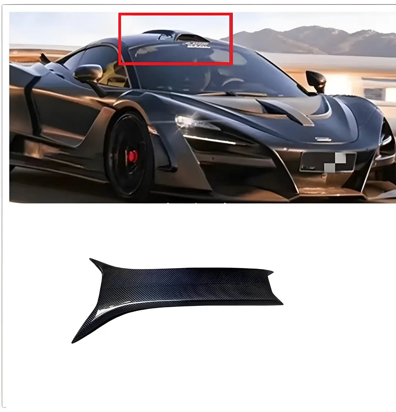 McLaren 720S Carbon Fiber Roof Air Vent Outlet Cover Trim (2018-2023) Body Kits & Performance 4