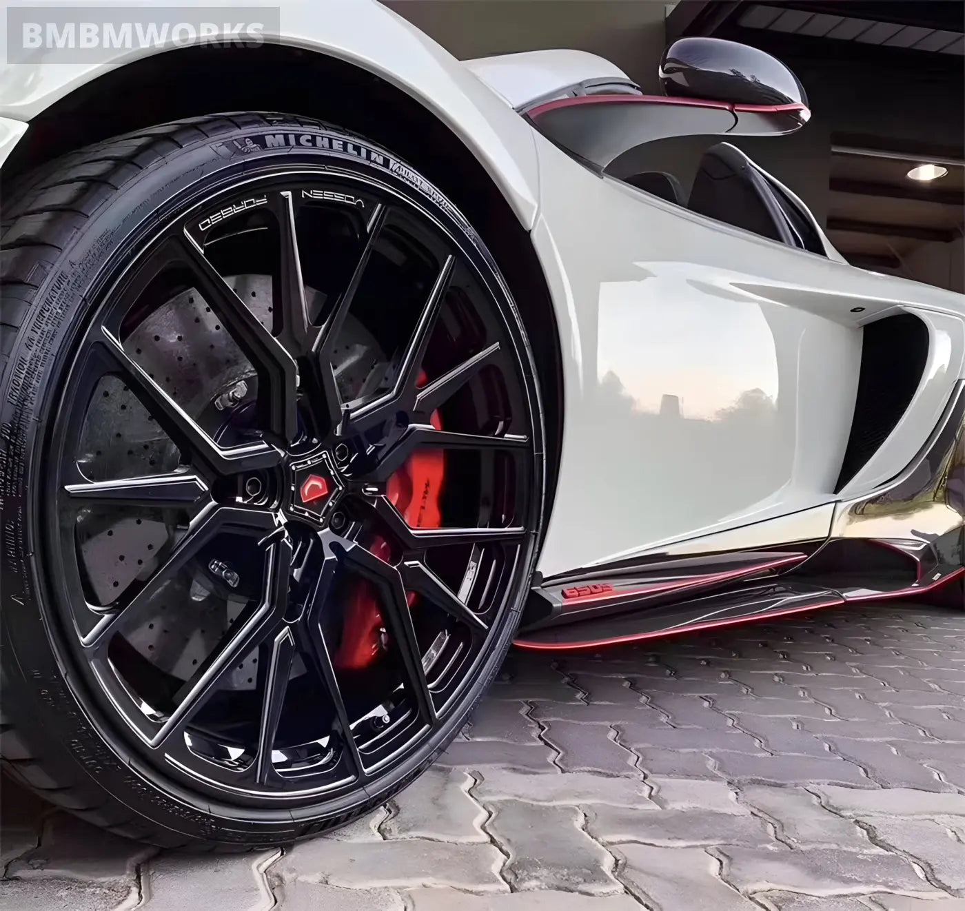 McLaren MP4/650S to 675LT-Style Carbon Fiber Side Skirts & Lip Spoilers Body Kit Body Kits & Performance 4