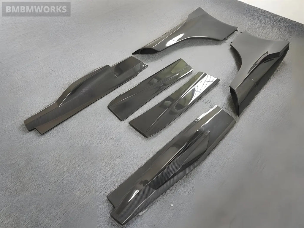 McLaren MP4/650S to 675LT-Style Carbon Fiber Side Skirts & Lip Spoilers Body Kit Body Kits & Performance 4