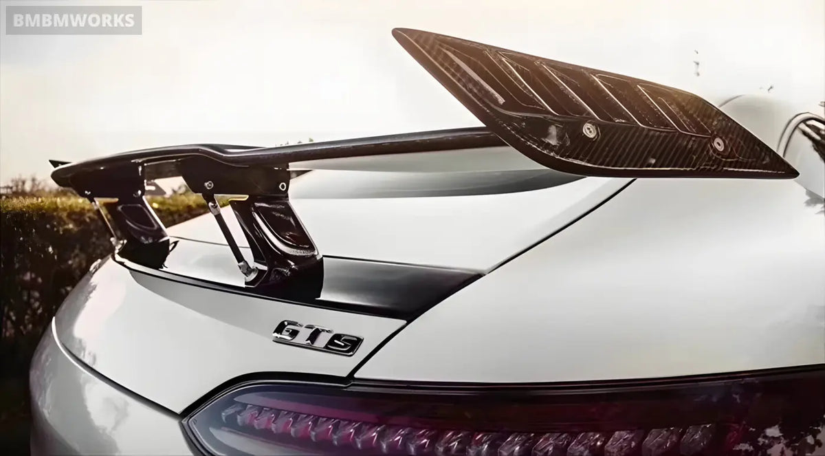 Mercedes AMG GT/GTS Carbon Fiber Double-Layer Rear Spoiler Body Kit Body Kits & Performance 4