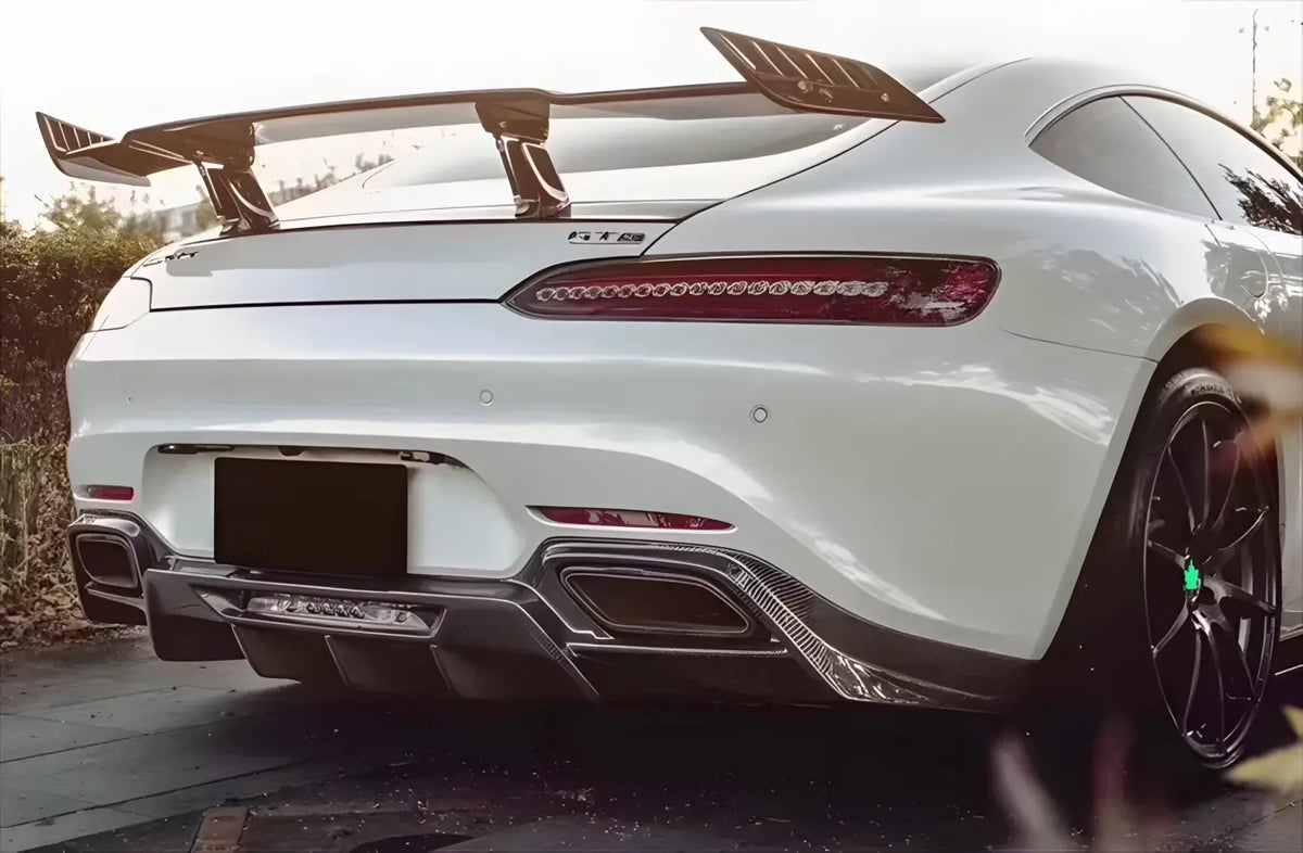 Mercedes AMG GT/GTS Carbon Fiber Double-Layer Rear Spoiler Body Kit Body Kits & Performance 4