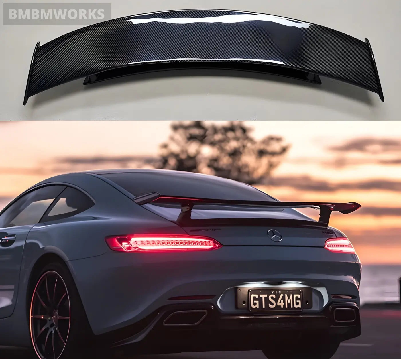 Mercedes-Benz AMG GT GTS GTR Carbon Fiber Spoiler Wing Lip Spoiler (2015-2018) Body Kits & Performance 2