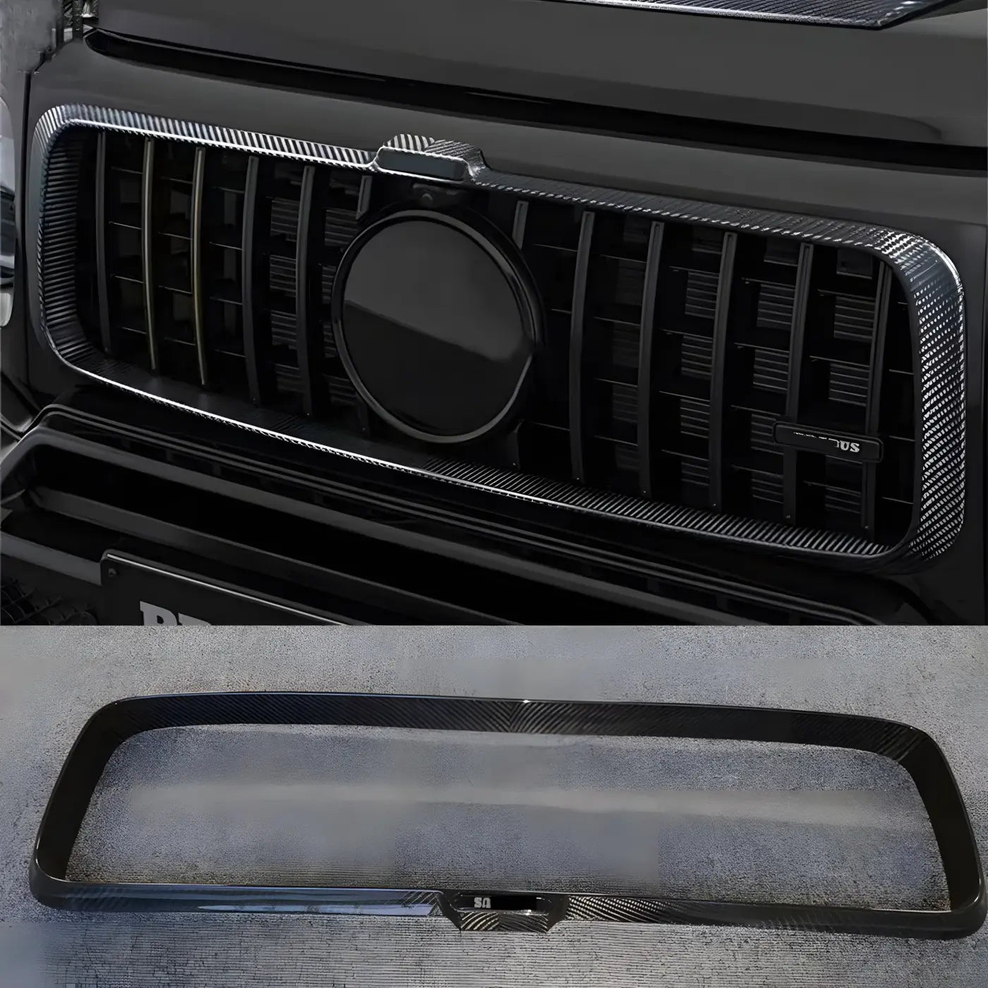 Mercedes-Benz G-Class W464 G63 AMG Carbon Fiber Front Grille Frame Trim (2019-2023) Body Kits & Performance