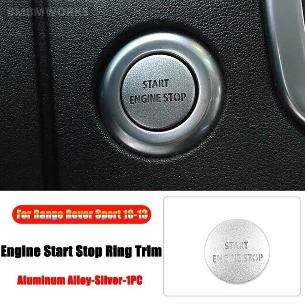Metal Engine Start Stop Button Land Rover Range Sport L320 2010-13 Silver