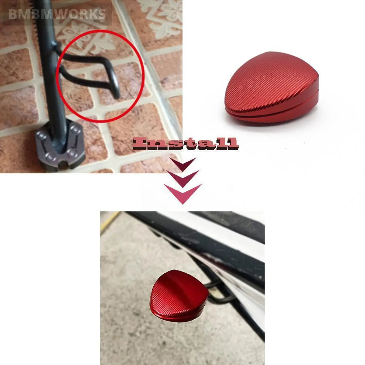 Motorcycle Side Kickstand Pad Vespa Sprint Primavera 150
