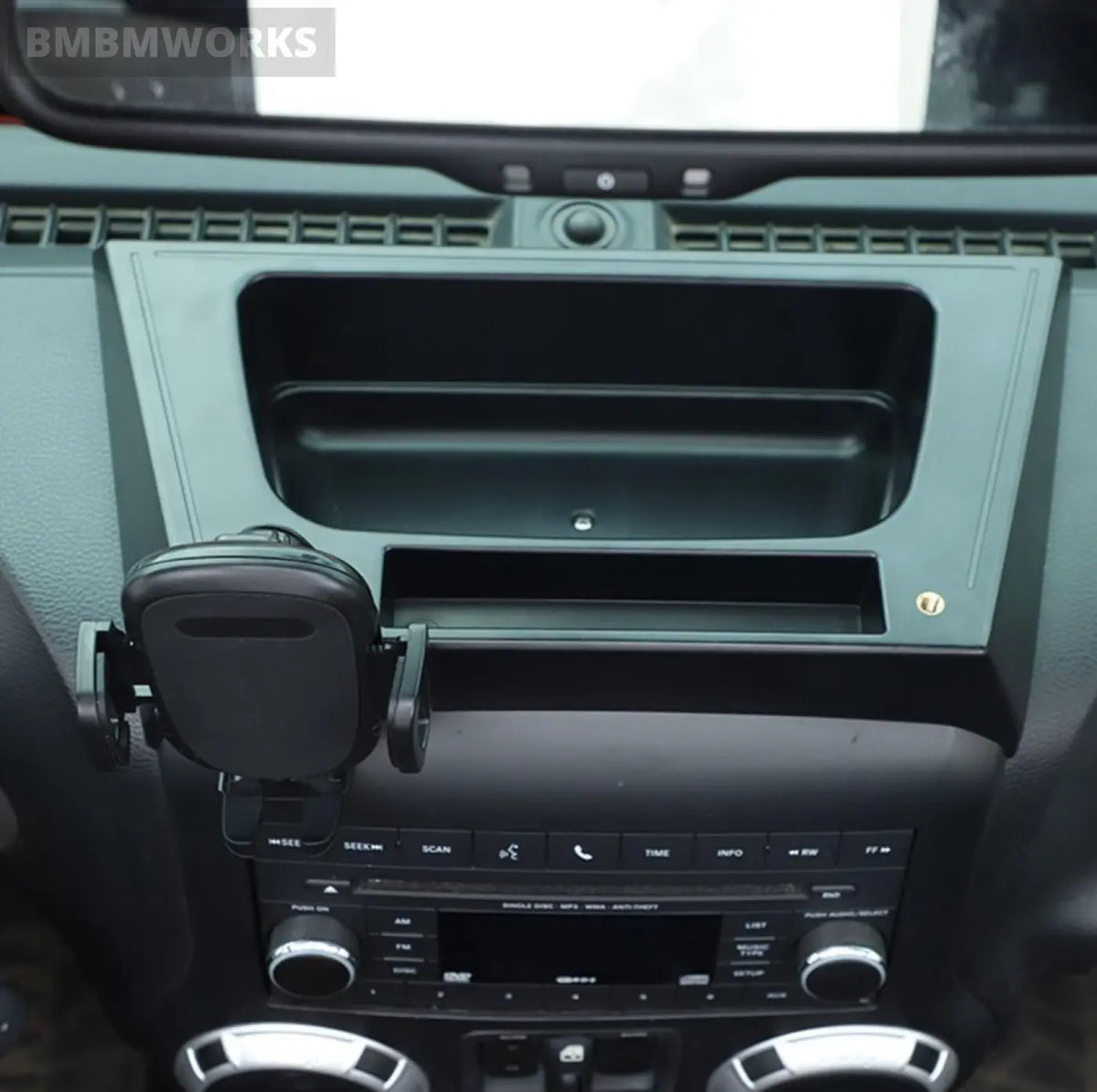 Multi-Mount Phone Holder Dashtray Storage Box System Kit Jeep Wrangler Jk 2012-
