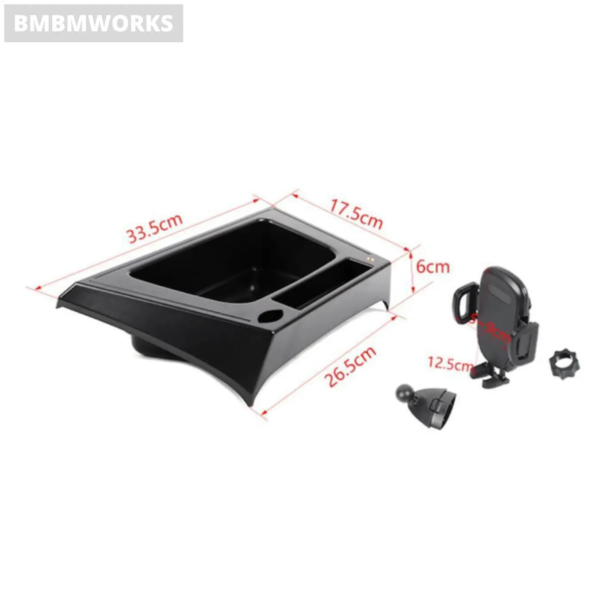 Multi-Mount Phone Holder Dashtray Storage Box System Kit Jeep Wrangler Jk 2012-