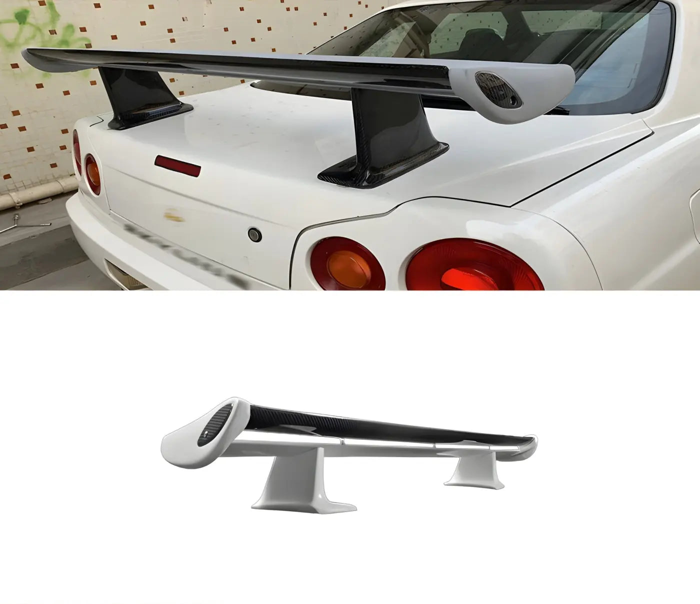 Nissan GT-R R34 GT-T Rear Wing Wet Carbon (1998-2002) Body Kits & Performance 2