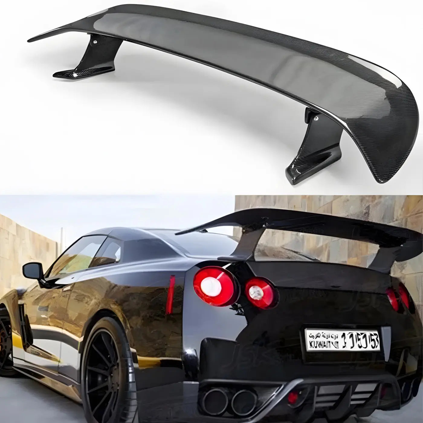 Nissan GT-R R35 Carbon Fiber Esprit-Style Rear Trunk Spoiler Wing (2008-2016) Body Kits & Performance 2