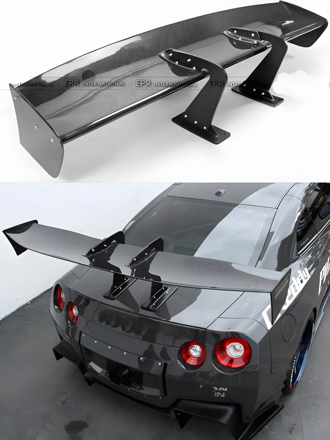 Nissan GT-R R35 V-Style Carbon Fiber Rear Spoiler Wing (2008-2016) Body Kits & Performance 2