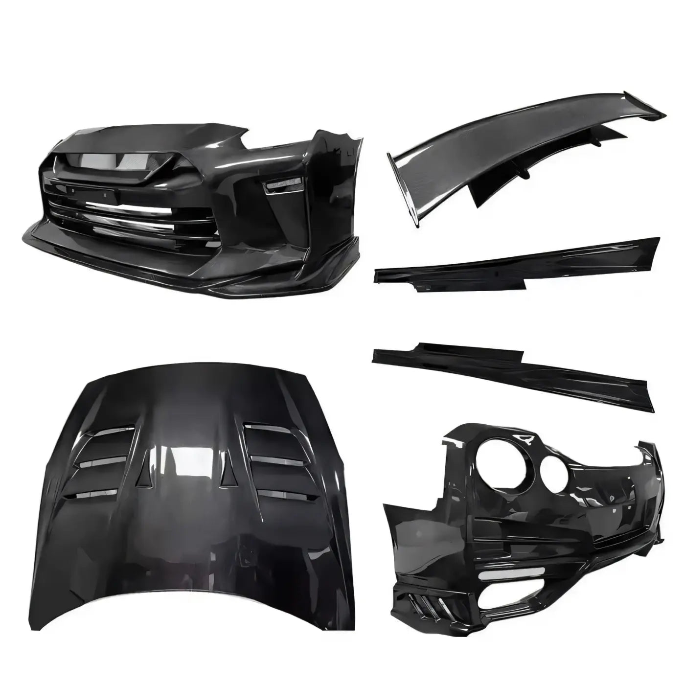 Nissan R35 GT-R Full Carbon Fiber Body Kit (Bumpers Skirts Hood Spoiler) Body Kits & Performance