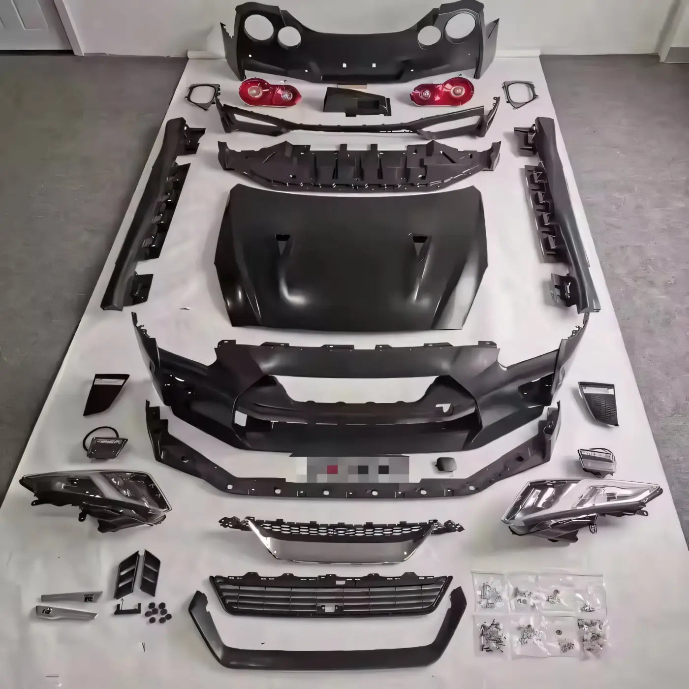 Nissan R35 GT-R Full Nismo-Style Carbon Fiber Body Kit (Bumpers Skirts Spoiler Hood Lights Vents) Body Kits &