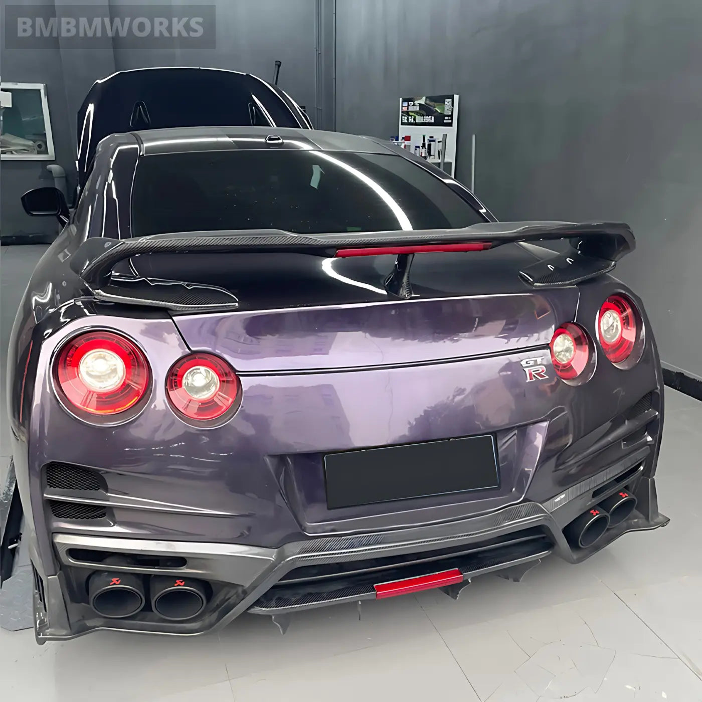 Nissan R35 GT-R V-Style Carbon Fiber Forged FRP Spoiler Body Kits & Performance