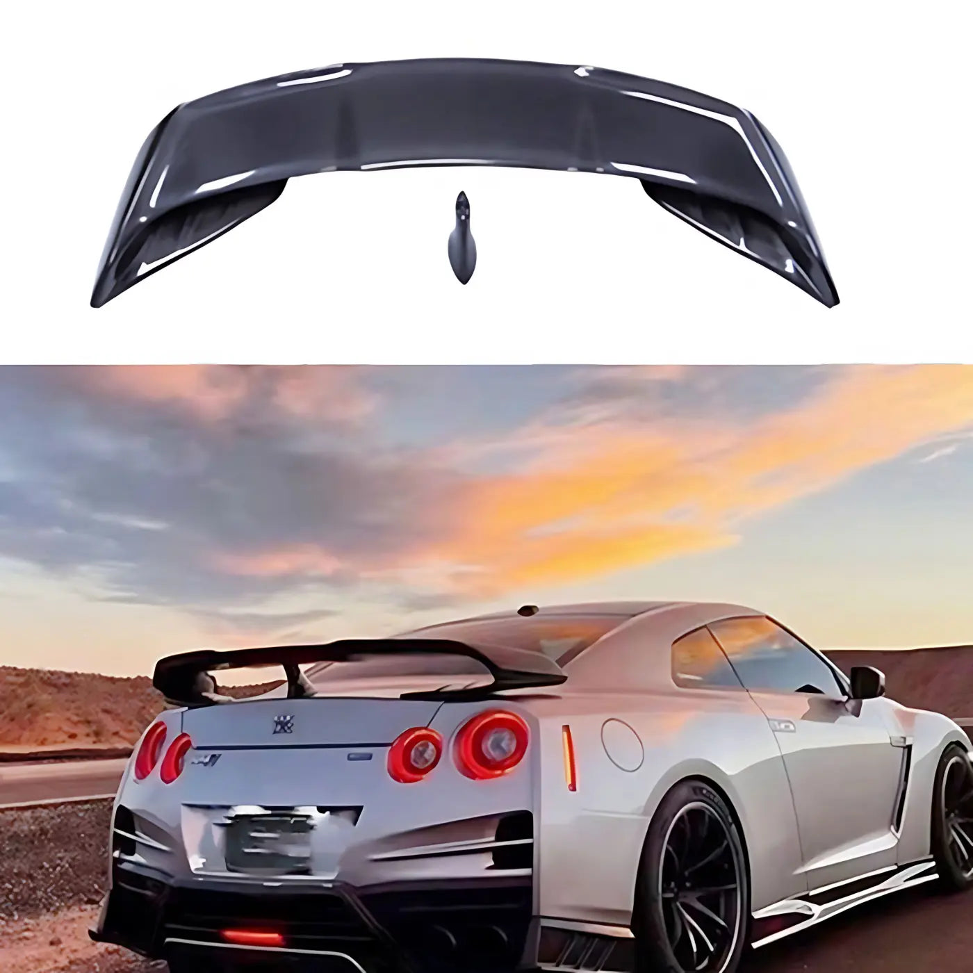 Nissan R35 GT-R V-Style Carbon Fiber Forged FRP Spoiler Body Kits & Performance