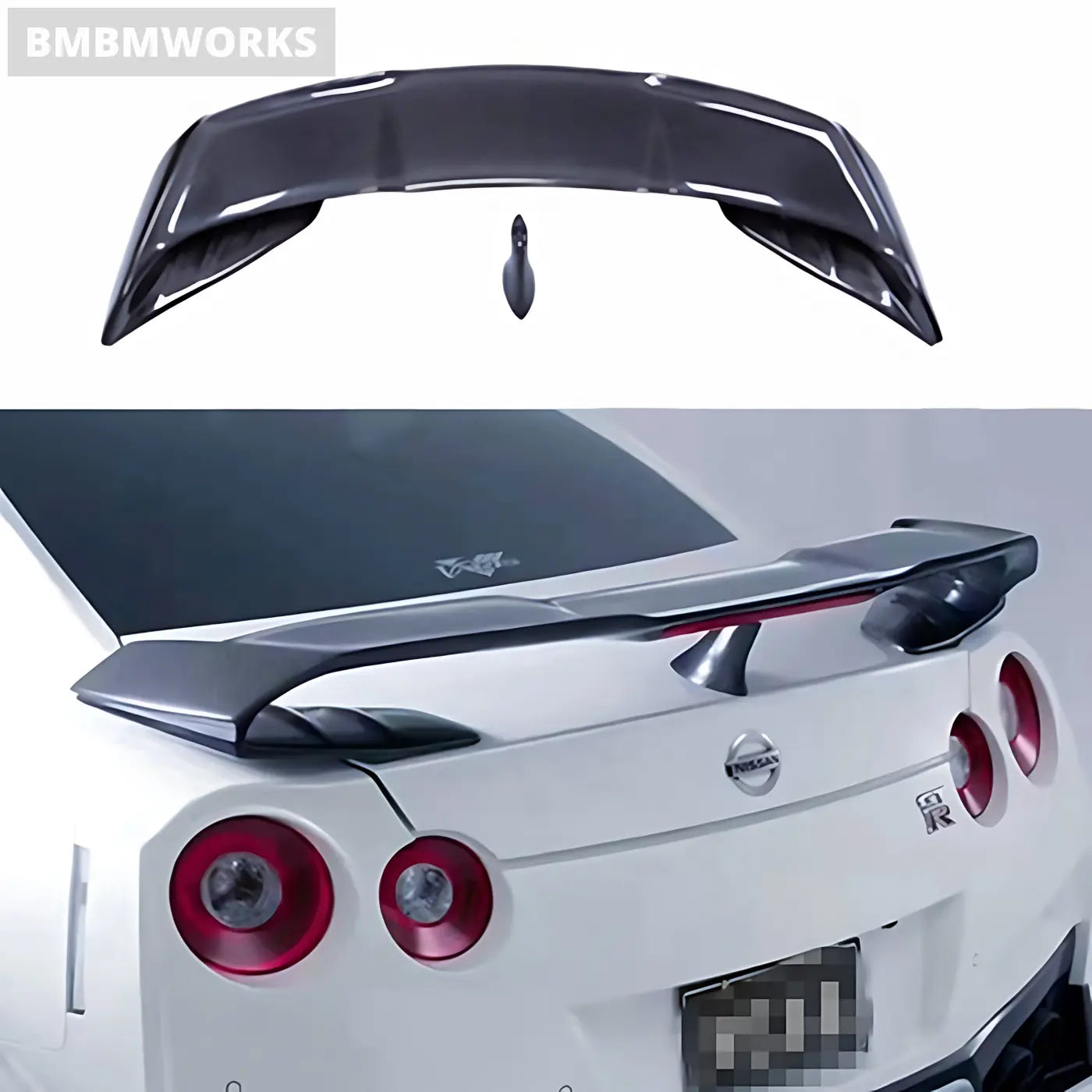 Nissan R35 GT-R V-Style Carbon Fiber Forged FRP Spoiler Body Kits & Performance