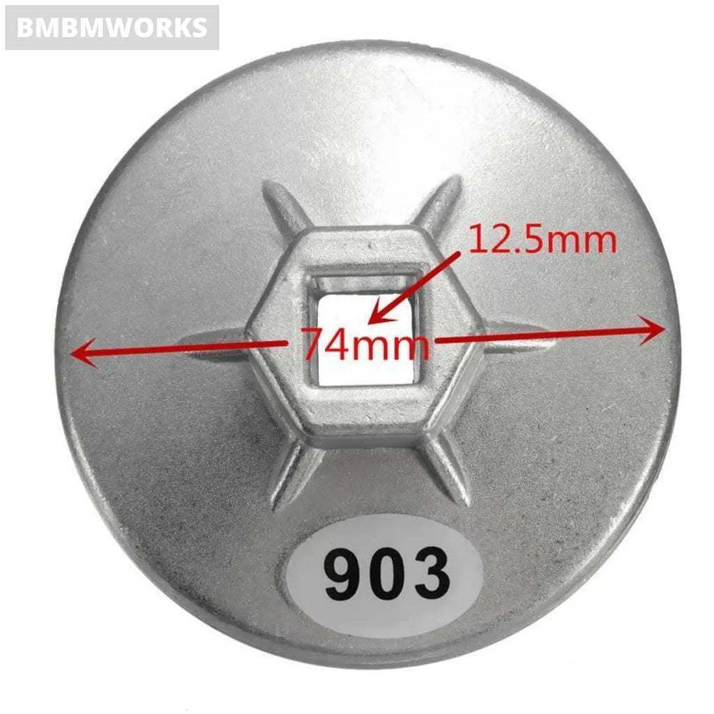 Oil Filter Wrench 74Mm 14 Teeth Aluminum Socket Removal Tool Bmw Audi Mb Vw