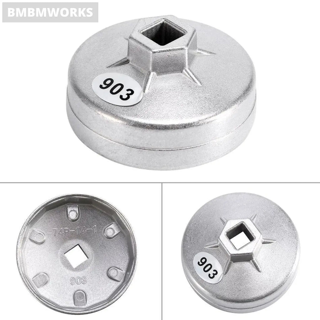 Oil Filter Wrench 74Mm 14 Teeth Aluminum Socket Removal Tool Bmw Audi Mb Vw