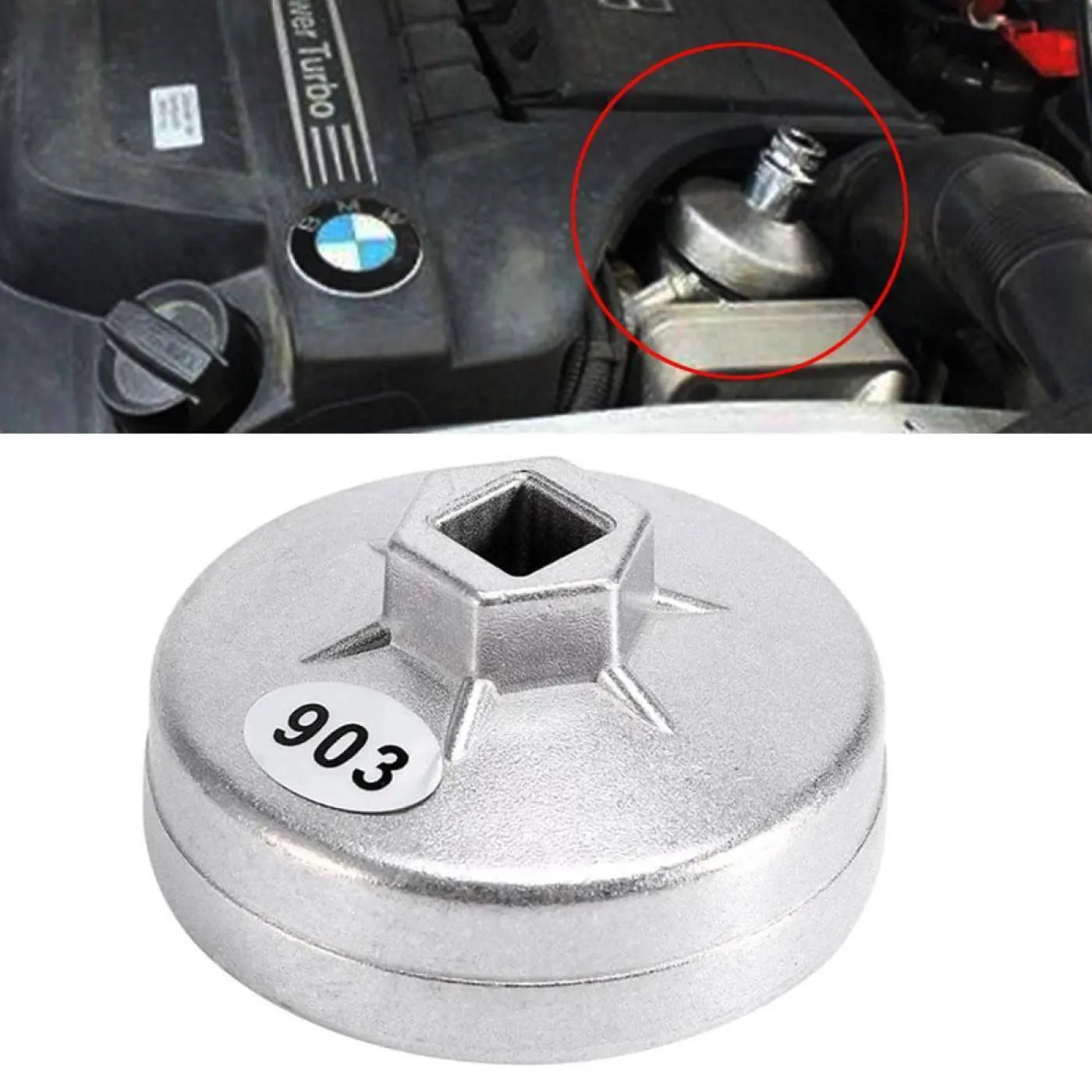 Oil Filter Wrench 74Mm 14 Teeth Aluminum Socket Removal Tool Bmw Audi Mb Vw