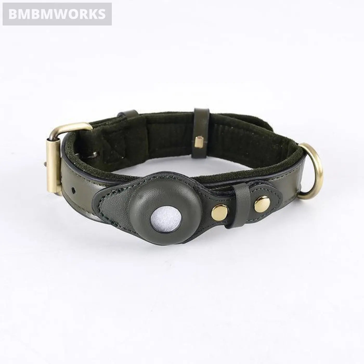 Pet Location Airtag Collar Holder Dog Cat Tracker Protective Case Leather