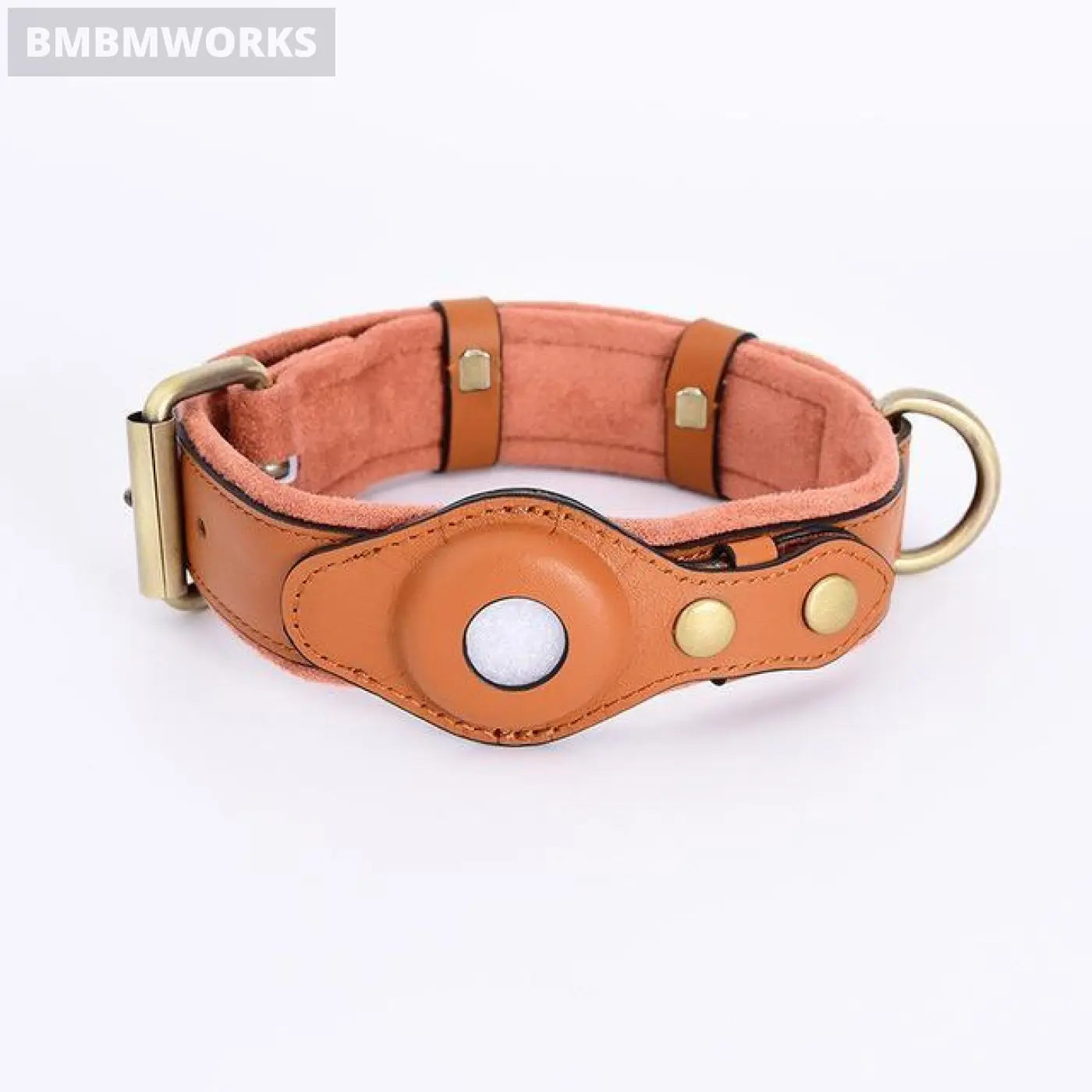Pet Location Airtag Collar Holder Dog Cat Tracker Protective Case Leather