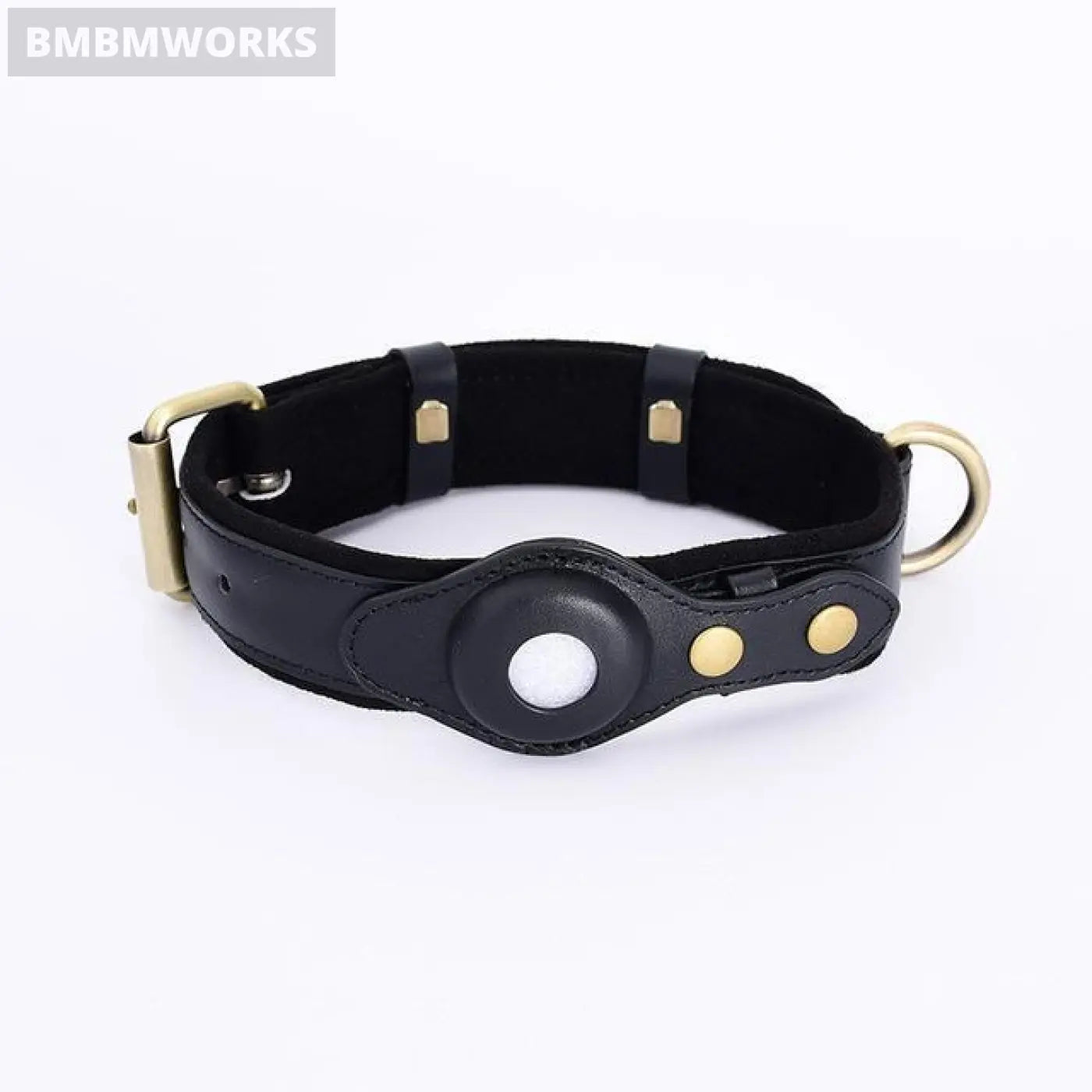Pet Location Airtag Collar Holder Dog Cat Tracker Protective Case Leather