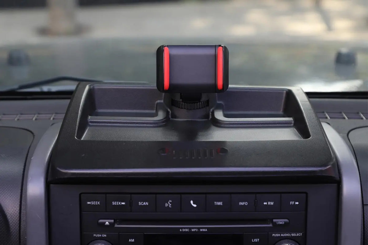 Phone Holder Stand Dashboard Storage Box Jeep Wrangler Jk 2007-2011