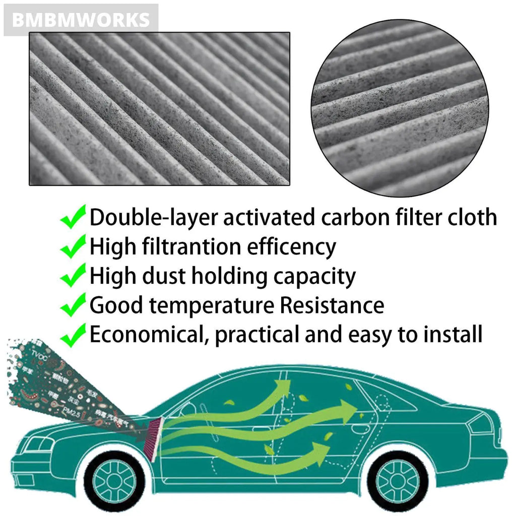 Pollen Cabin Air Filter Activated Carbon Cooper R56 Clubman R55 Convertible R57