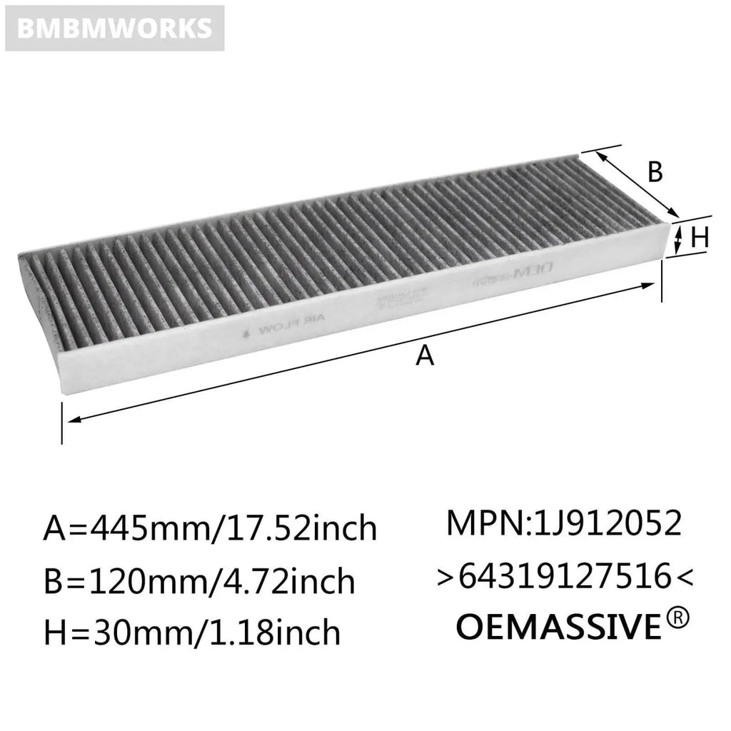 Pollen Cabin Air Filter Activated Carbon Cooper R56 Clubman R55 Convertible R57
