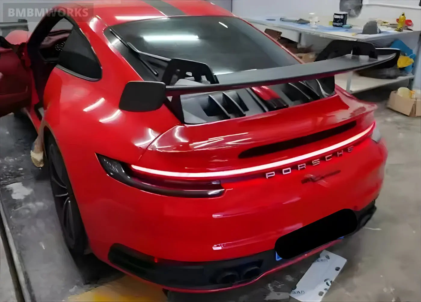 Porsche 911 (992) Carbon Fiber Rear Fender and Rear Spoiler Body Kit Body Kits & Performance 4