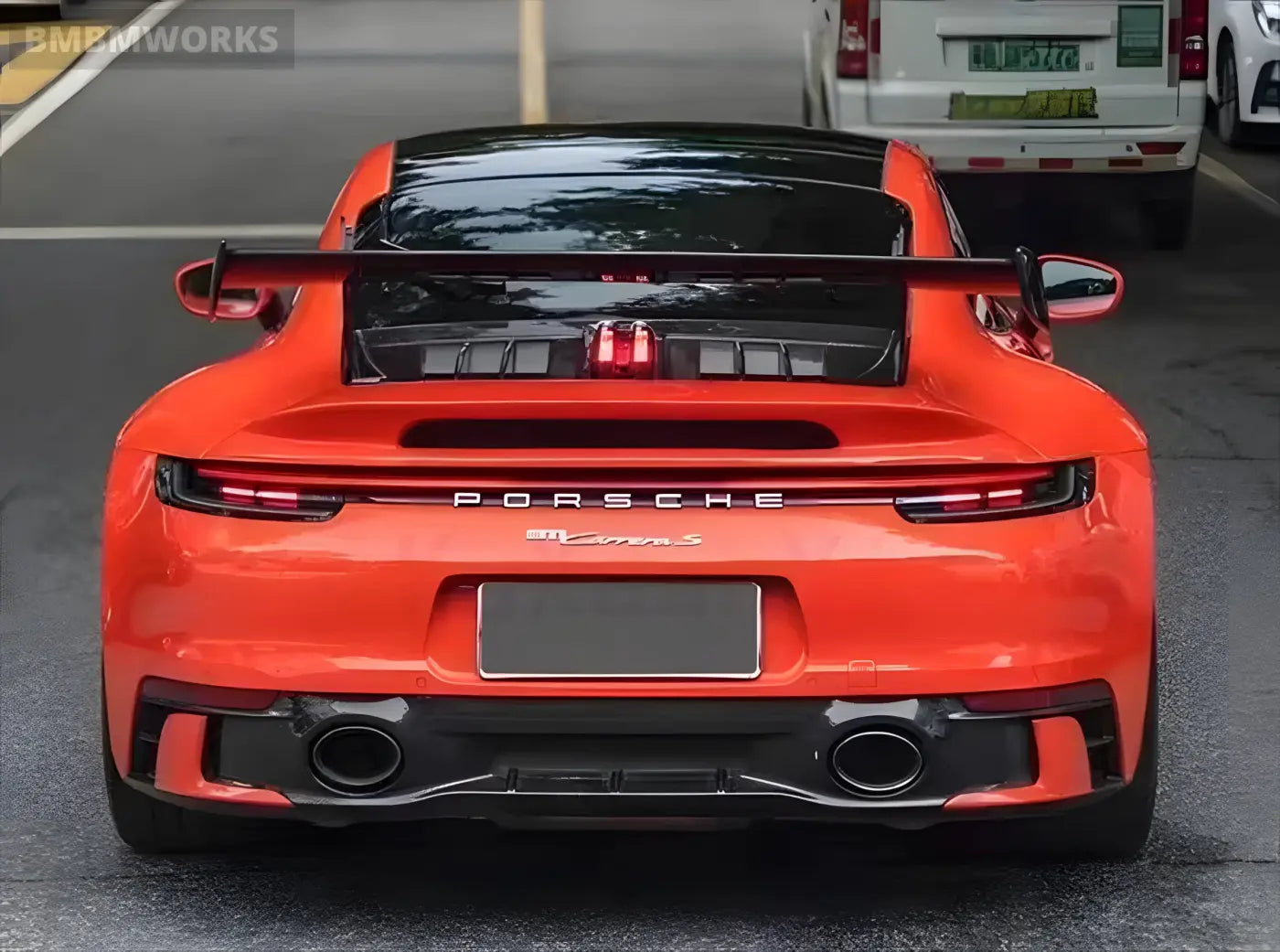Porsche 911 (992) Carbon Fiber Rear Fender and Rear Spoiler Body Kit Body Kits & Performance 4
