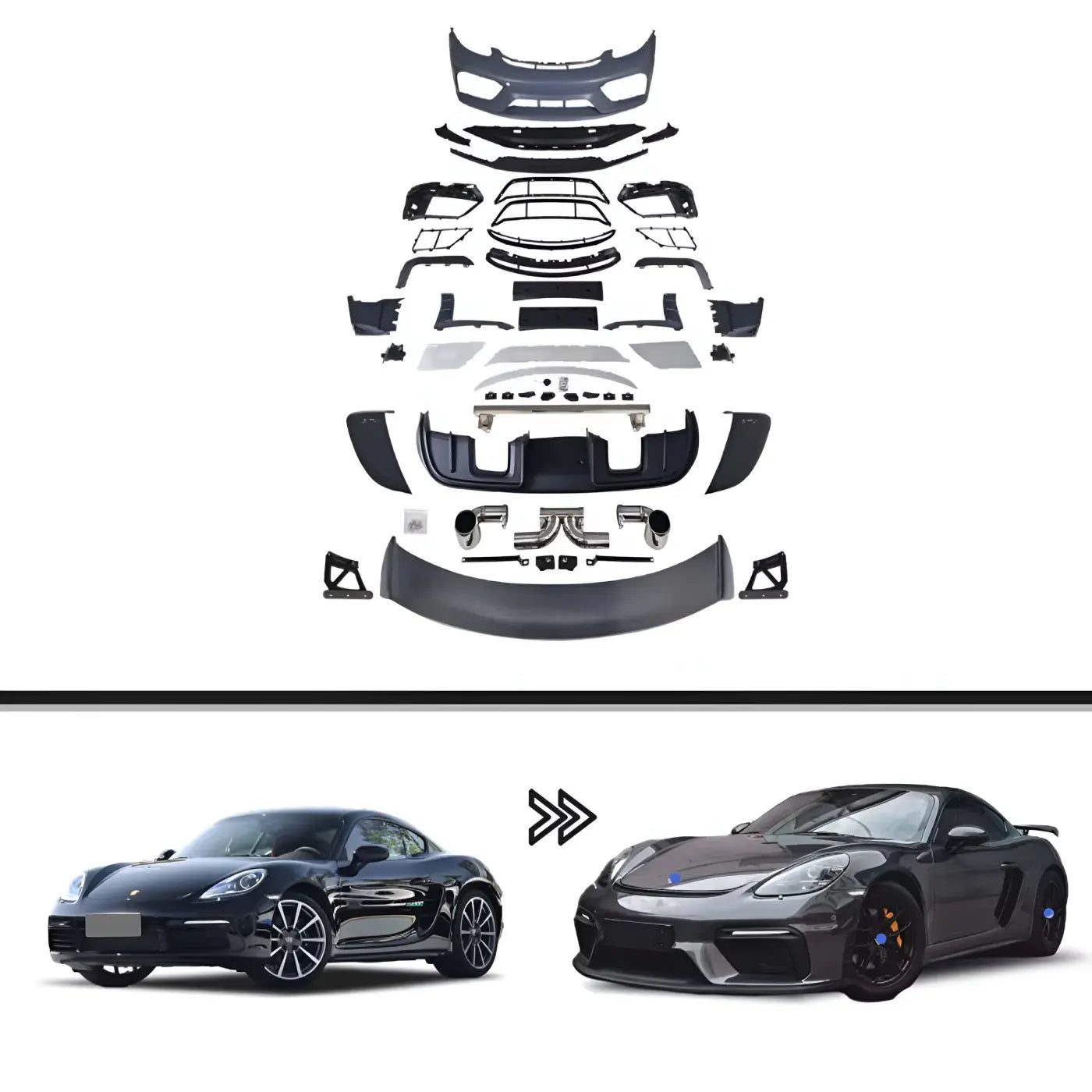 Porsche Cayman Boxster 718 (982) Full GT4 Body Kit Conversion Body Kits & Performance