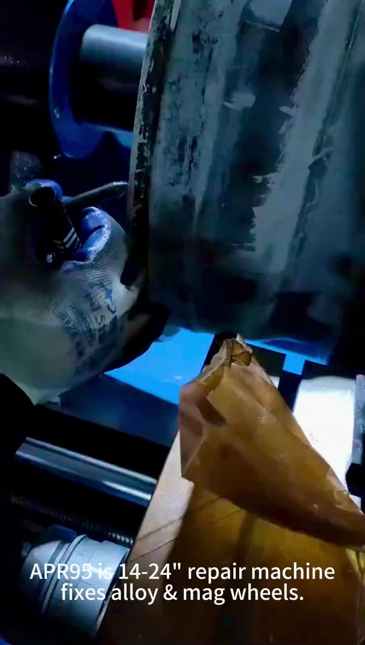 CNC Alloy Wheel Repair Lathe – 28″ Cap, Touchscreen PC, Auto Profile Cutting