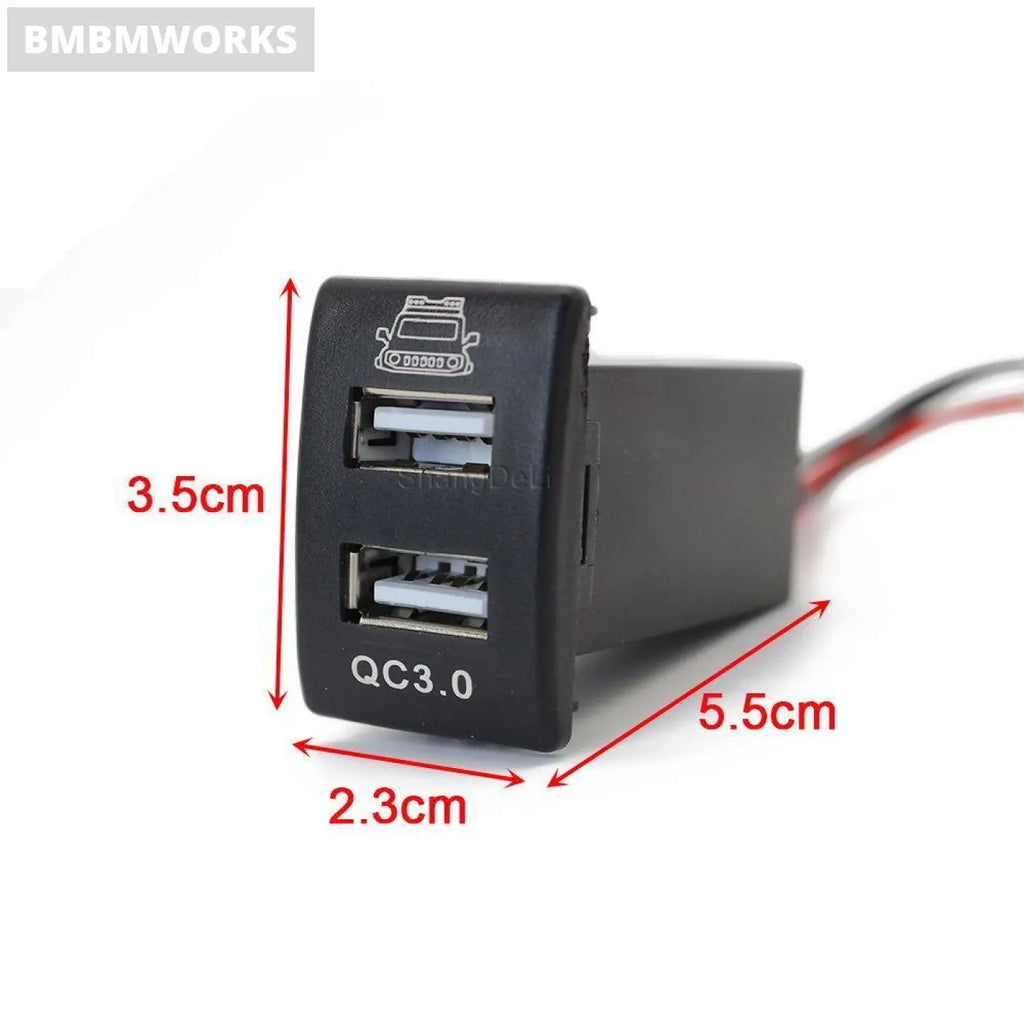 Qc3.0 Double Quick Charging Usb Suzuki Jimny Refitting Charger Usb Socket