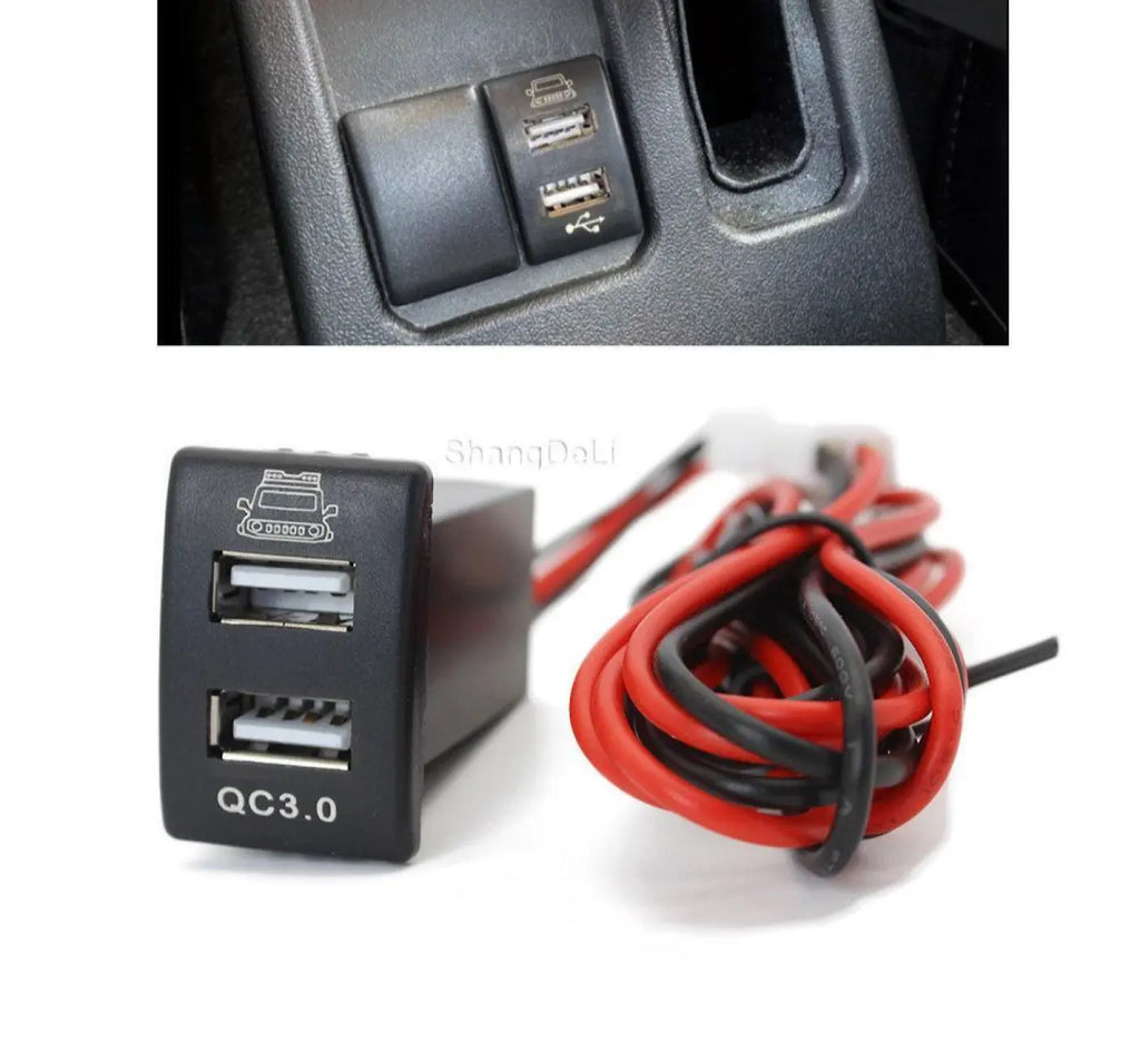 Qc3.0 Double Quick Charging Usb Suzuki Jimny Refitting Charger Usb Socket