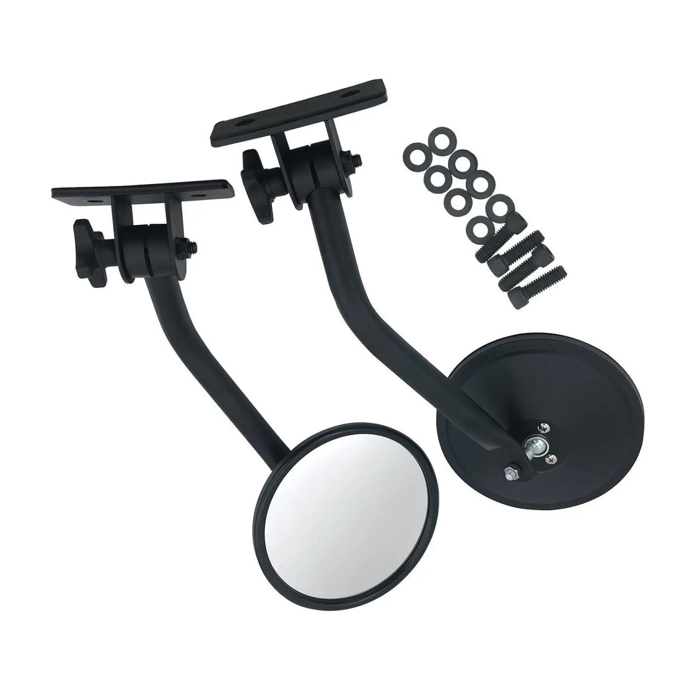 Quick Release Round Rearview Side Mirror Jeep Wrangler Jku Jk Cj Yj Tj 1997-2008