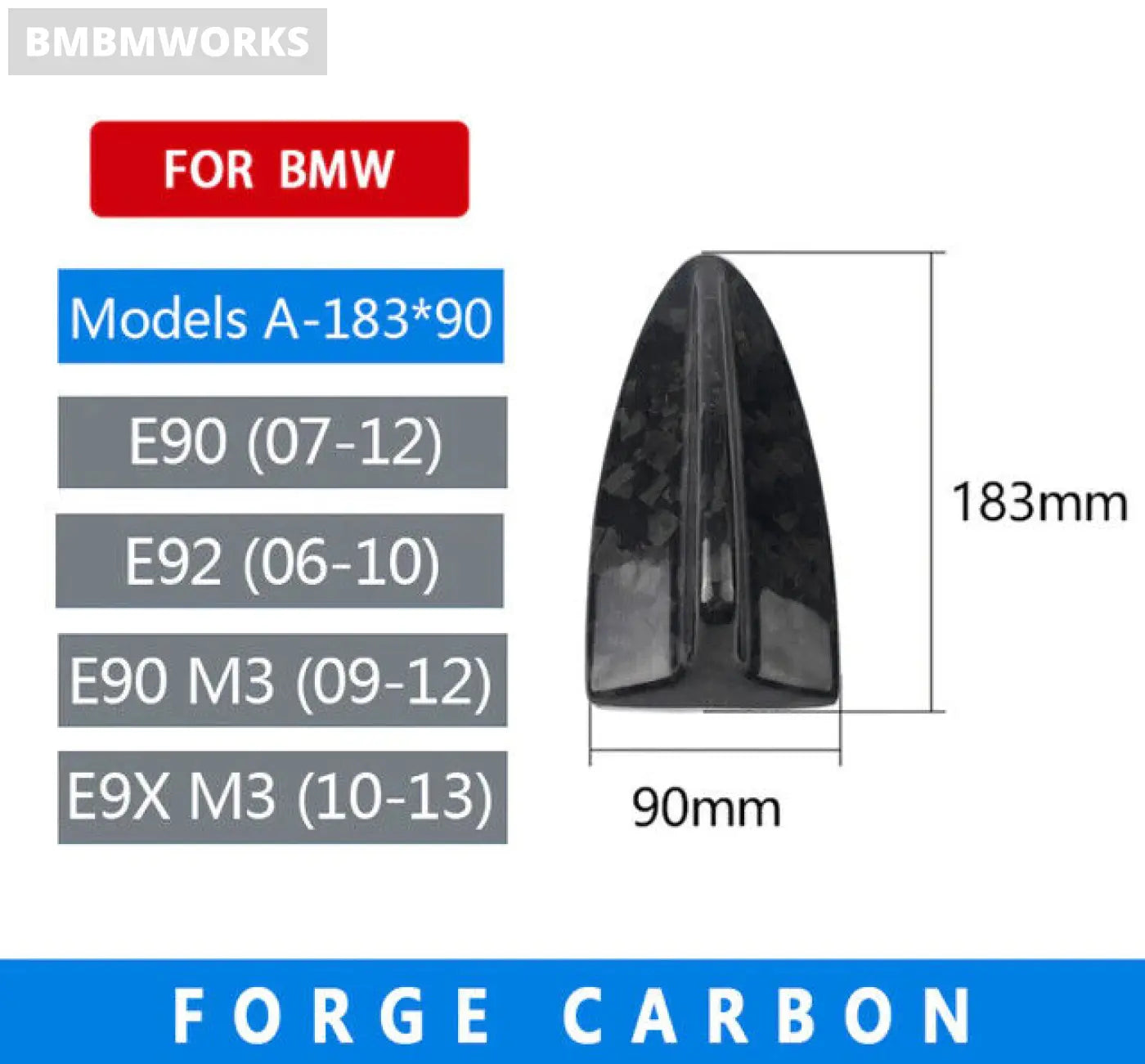 Real Carbon Fiber Antenna Cover Shark Fin For Bmw E90 F20 F30 F10 G30 G20 F15
