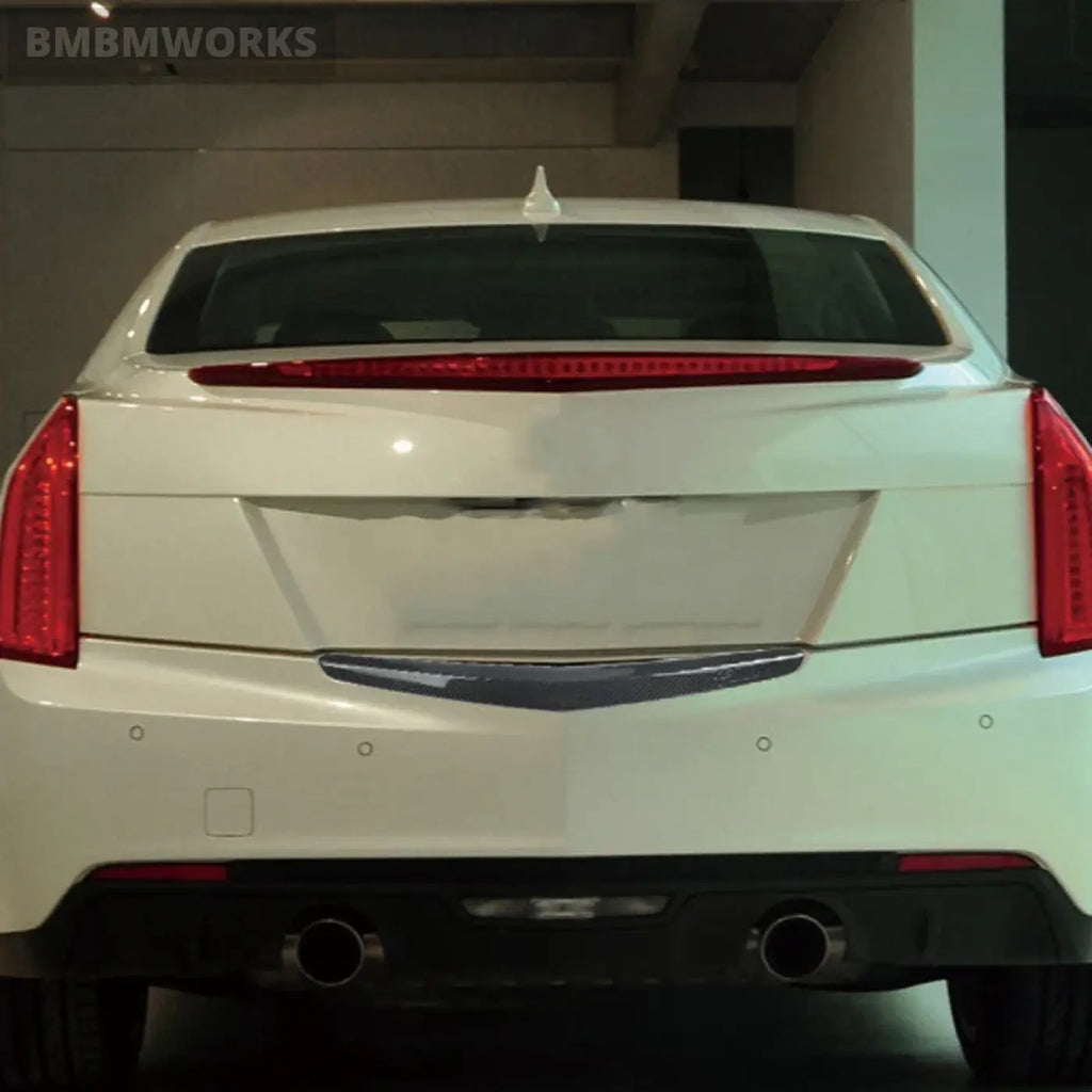 Real Carbon Fiber Trunk Trim Cover Cadillac ATS ATSL ATSV